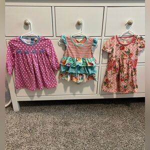Matilda Jane Lot of super cute toddler/baby girl dresses/tops. 12m, 18m, 24m